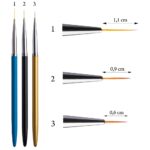 Kit 3 pinceles Nail ART