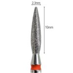 Fresa diamante LLAMA 2,3mm Roja/Azul, Punta Alargada (Kmiz)